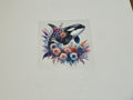 Orca w/ flowers- small- best for 16 oz