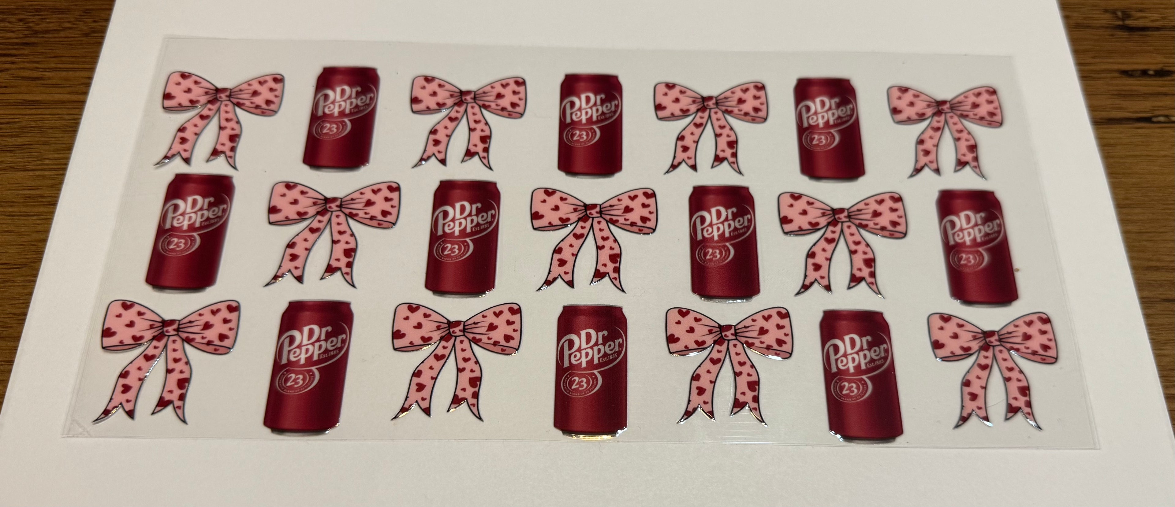 Dr. Pepper and bows