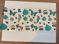 Turquoise Buterflies/Cherries- BEST FOR 24 and 40 oz!