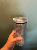 18 oz Spout and straw snow globe tumbler