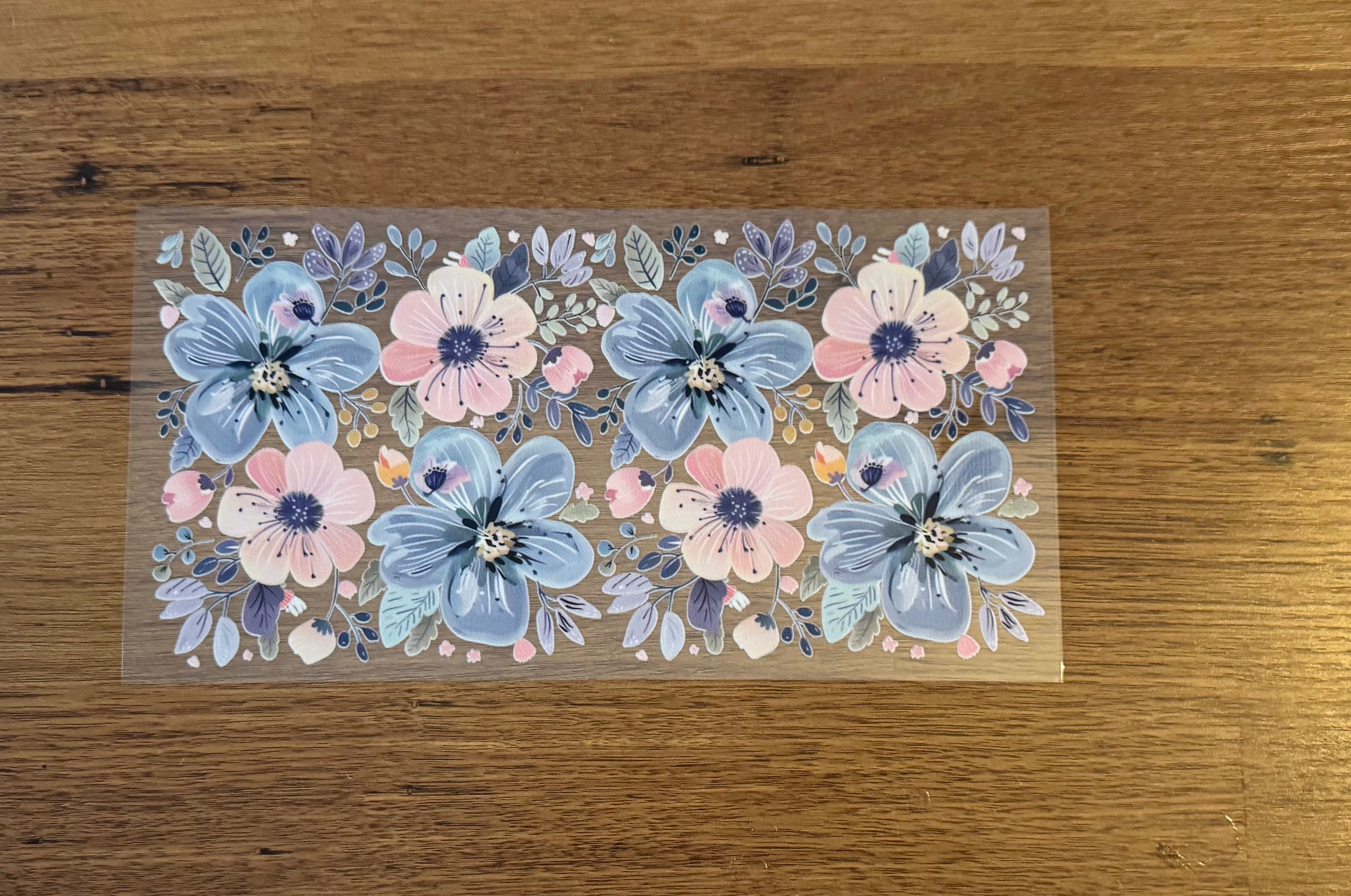 Pink/blue flowers