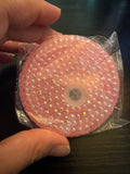 Light pink rhinestone lid