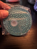 Teal rhinestone lid