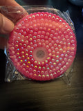 Hot pink rhinestone lid