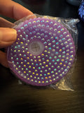 Purple rhinestone lid