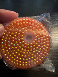 Orange rhinestone lid