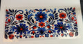 Blue and red floral