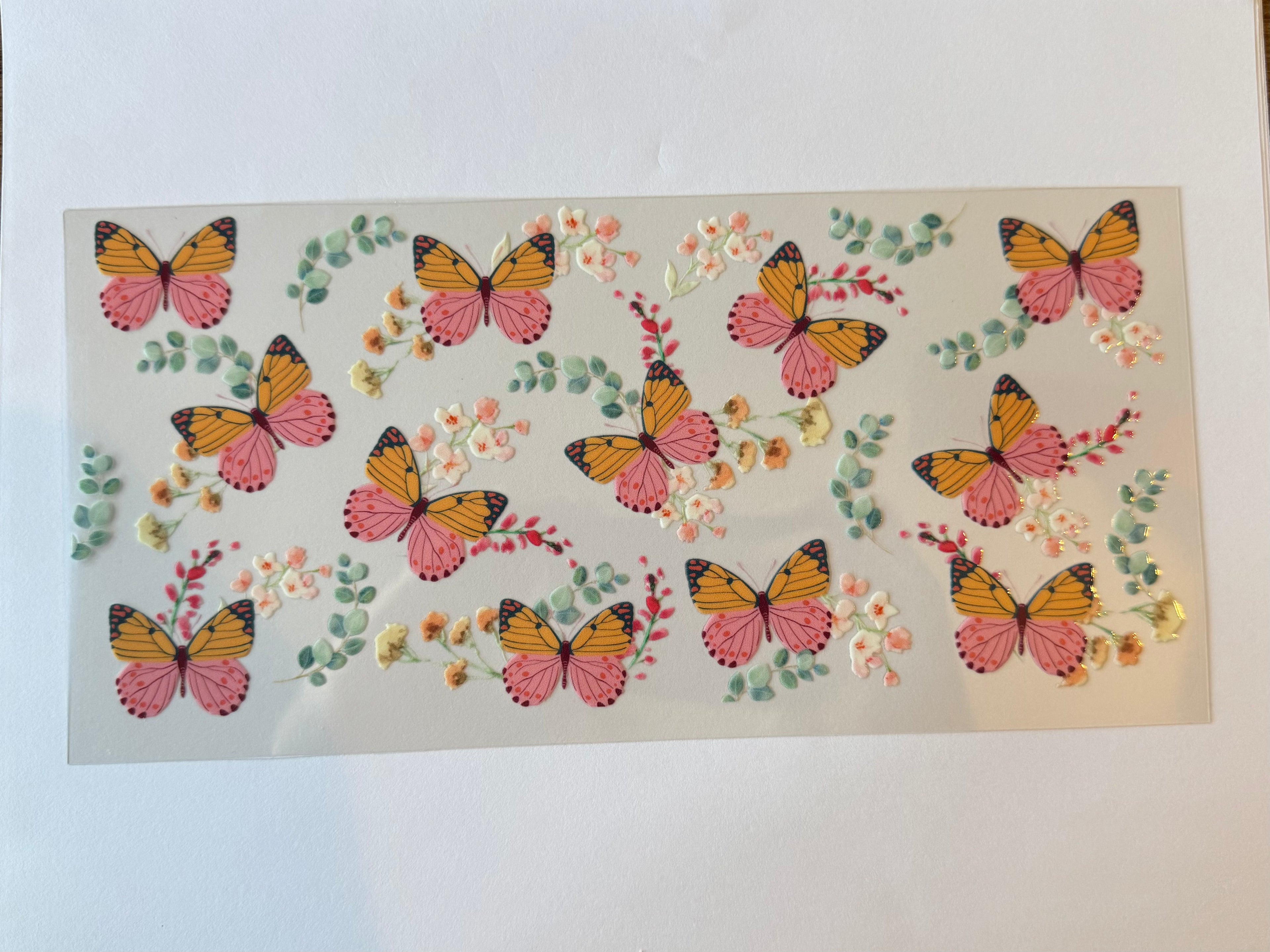 Butterflies and flowers