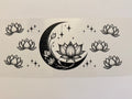 Moon and lotus flower