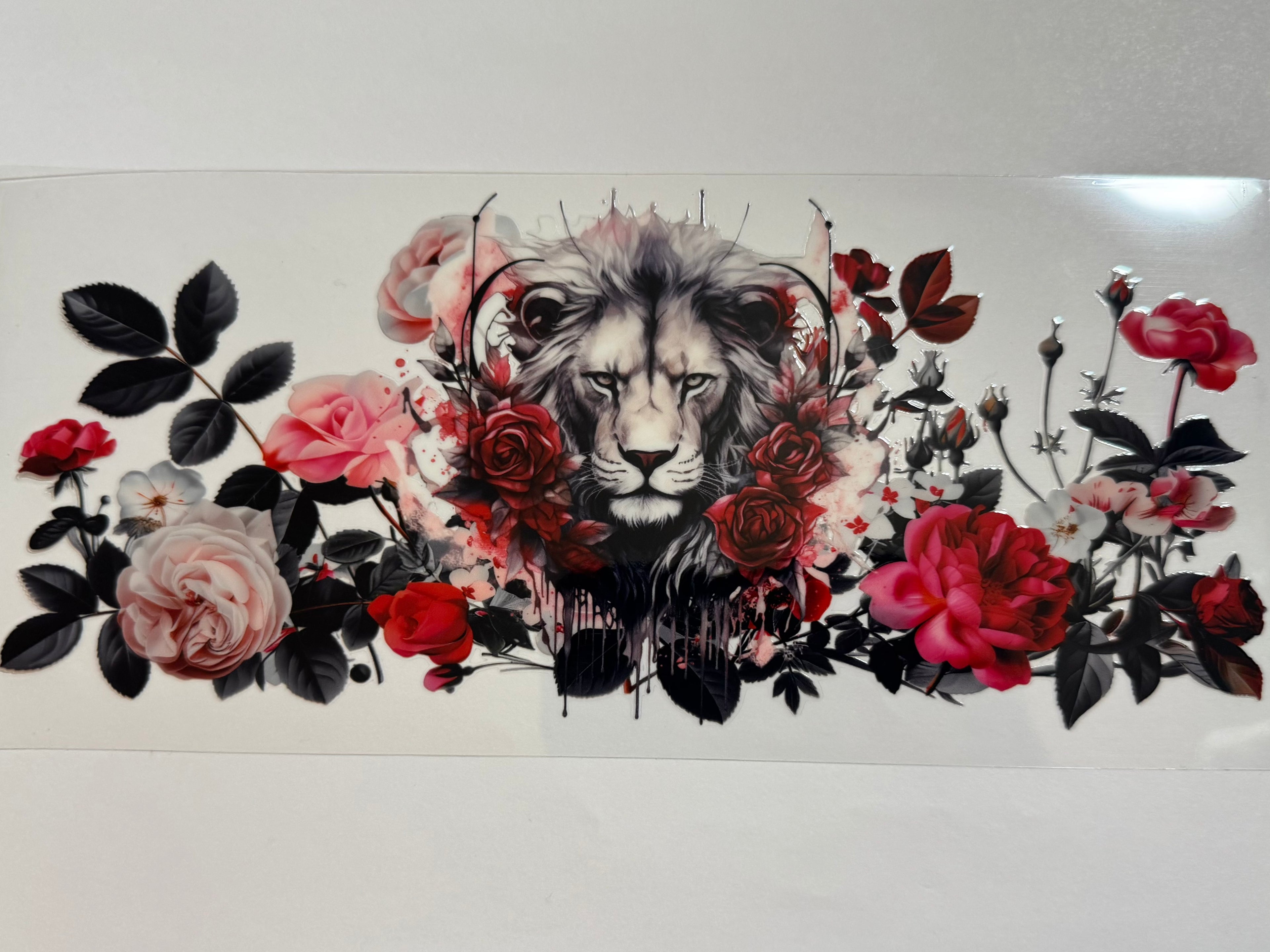 Lion w/roses