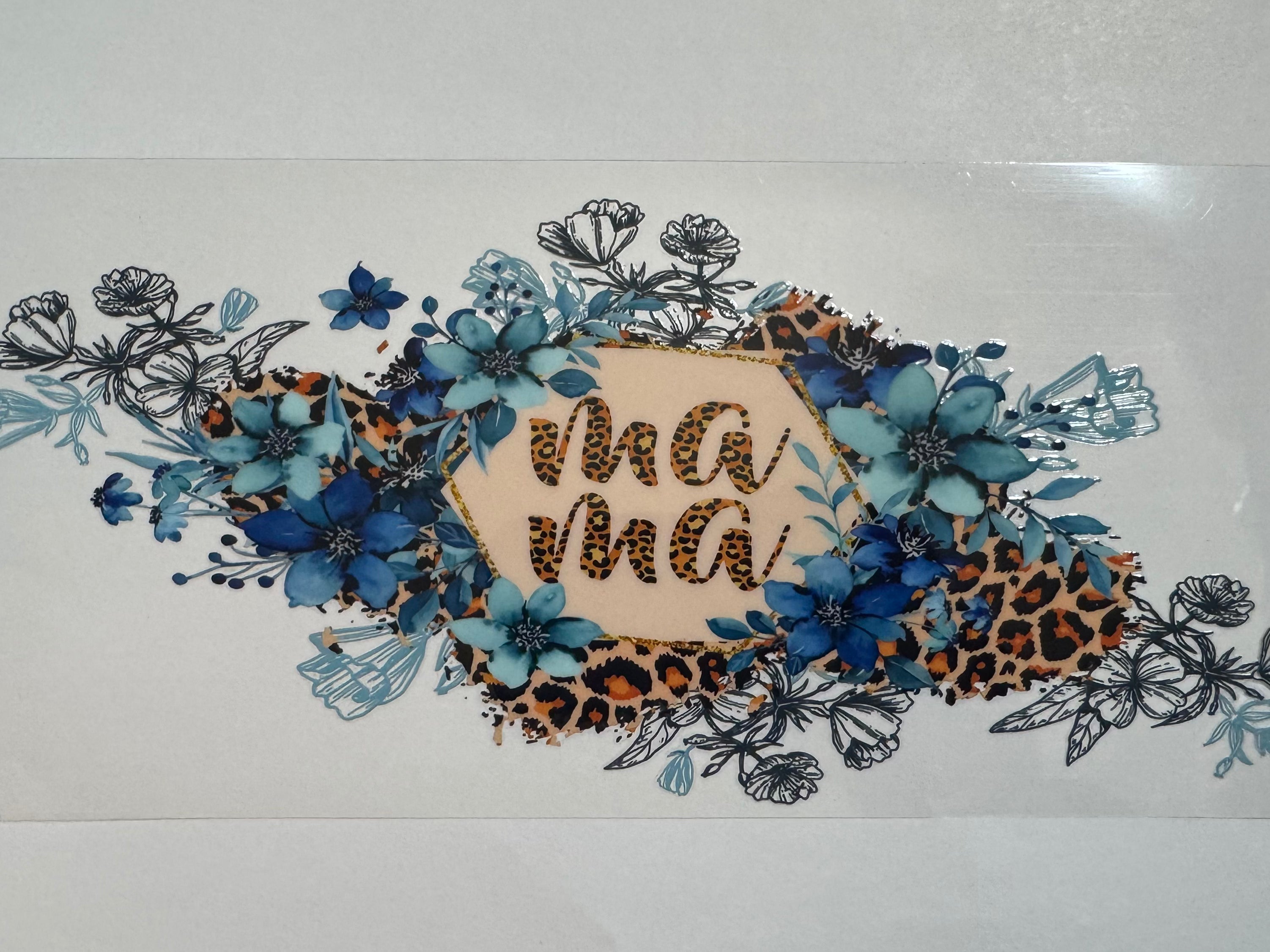 Mama w/ blue flowers