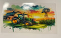 Green tractor