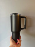 Black 40 oz stainless steel- NOT SNOWGLOBE