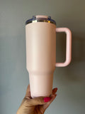 Pink- 40 OZ stainless steel- NOT SNOWGLOBE