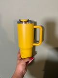 40 oz- yellow stainless steel- NOT SNOWGLOBE