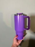40 oz- purple stainless steel- NOT SNOWGLOBE
