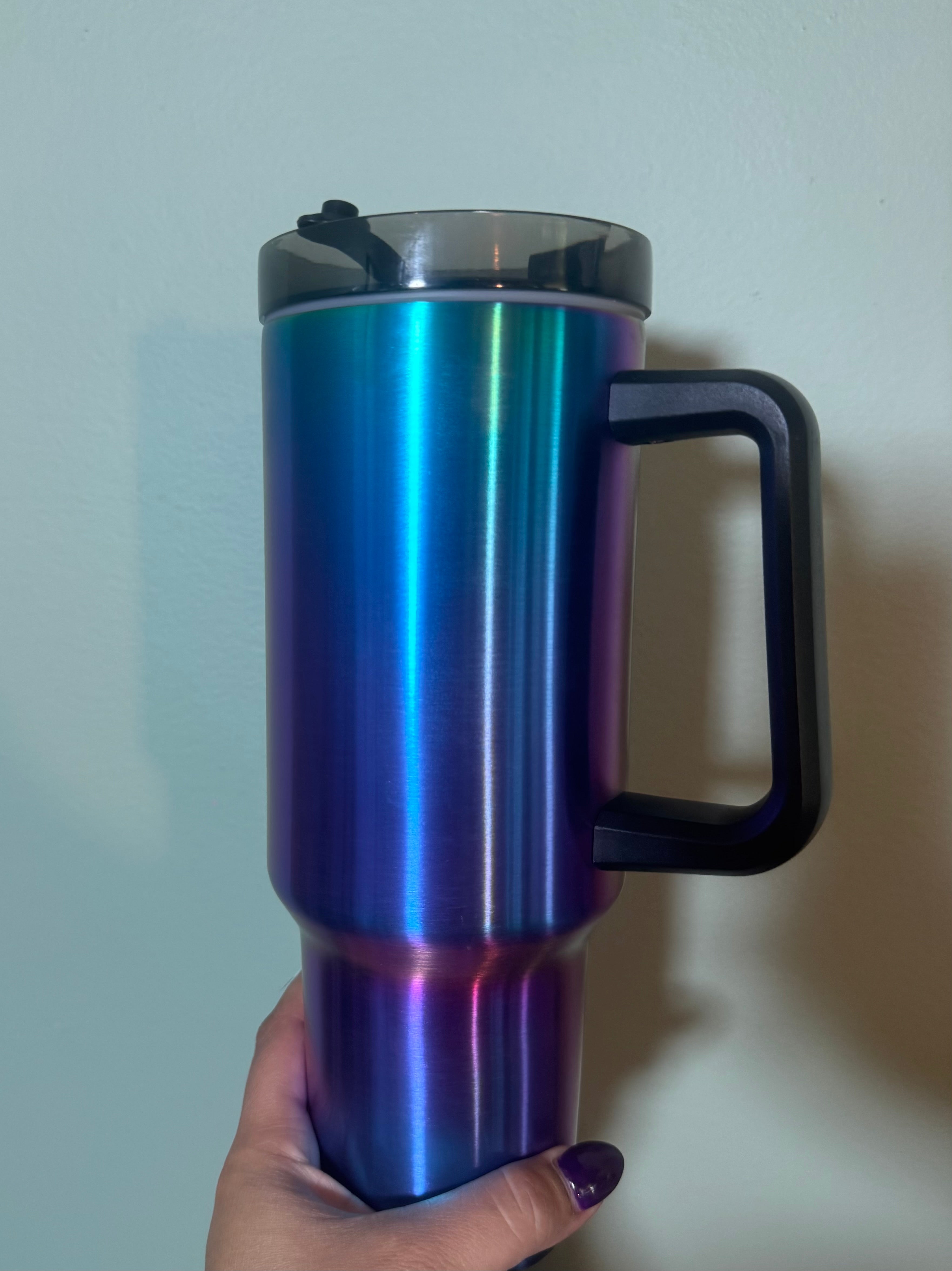Blue electroplated 40 oz